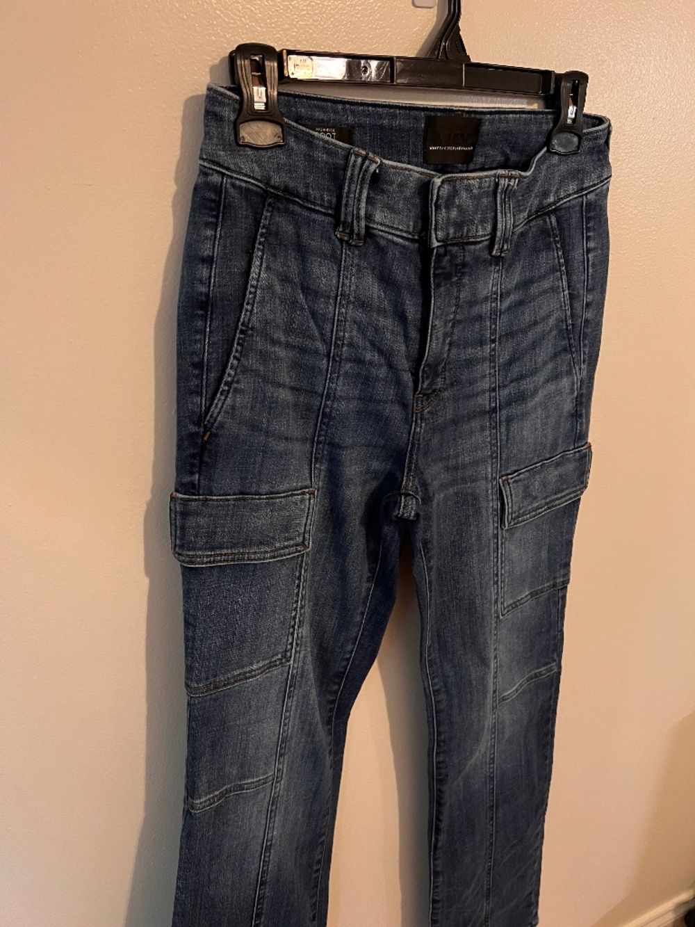 White House Black Market High-Rise Boot Cut Cargo Jeans | Size 4